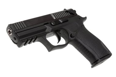 Tabanca beyazda izole 