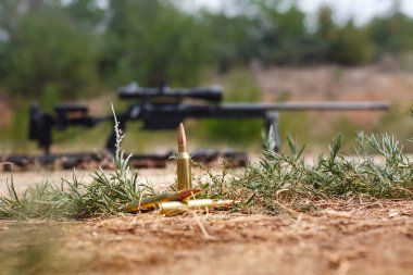 Kartuşları çimenlerin üzerinde