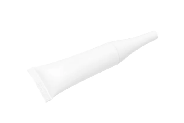 Tubo de plástico blanco aislado en blanco —  Fotos de Stock