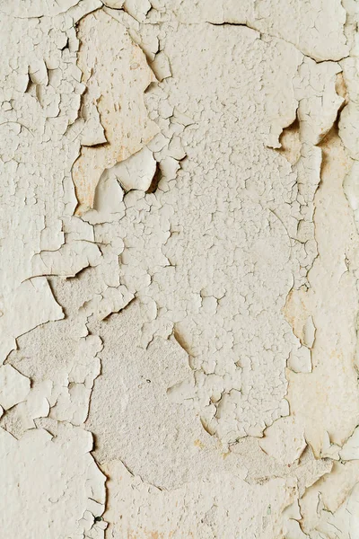 Old cracked white paint on the wall — Stock Photo, Image