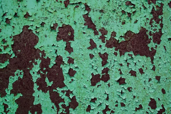 Povrch s prasklou zelené barvy — Stock fotografie