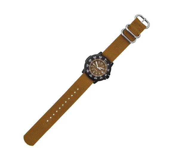 Wyizoluj zegarek na białym tle. Sportowy zegarek na nadgarstek — Zdjęcie stockowe