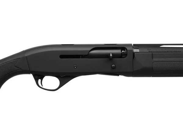 Modern fekete shotgun izolátum fehér háttér. Fekete félaut — Stock Fotó