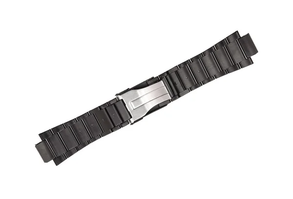 Bracelet en métal pour montres isoler sur un fond blanc. Métal — Photo