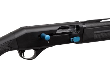 Beyaz Modern siyah tüfek izole