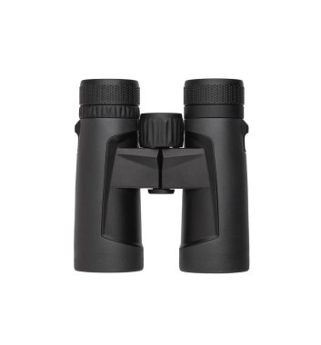 Modern dürbünler beyaz arka planda izole edilmiş. Optik aygıt f