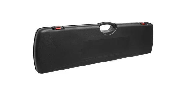 武器の輸送と保管のための黒いプラスチック製のハードケース。区 — ストック写真