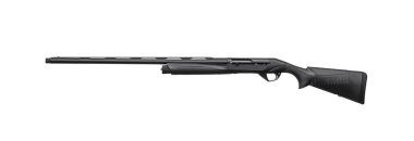 Modern yarı otomatik solak av tüfeği beyaz sırtında izole edildi.