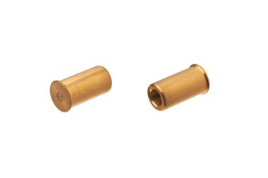 Boş çifte namlulu pompalı için sahte cephane. Metal silin