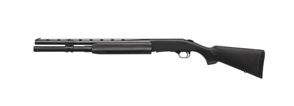 Nowoczesny czarny shotgun izolowany na białym tle. Broń dla — Zdjęcie stockowe