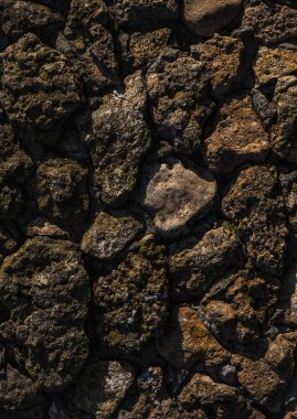Taş dokusu. Eski kaba taşlar birbirine çok yakın.. 