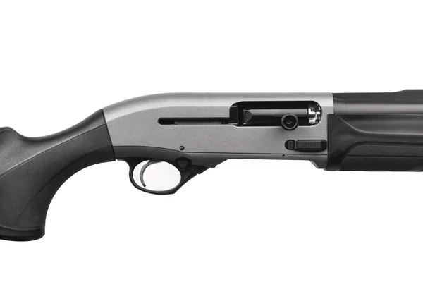 Modern semi-automatic shotgun butt isolate on a white background — Stock Photo, Image