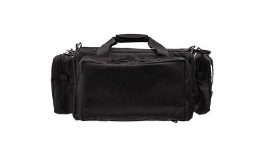 Modern spor çantaları beyaz arka planda izole edilir. Malzemeler için omuz çantası..