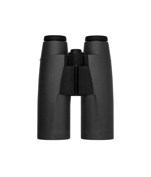 现代双筒望远镜在白色背景上隔离 监视装置远距离观看的装置 — 图库照片