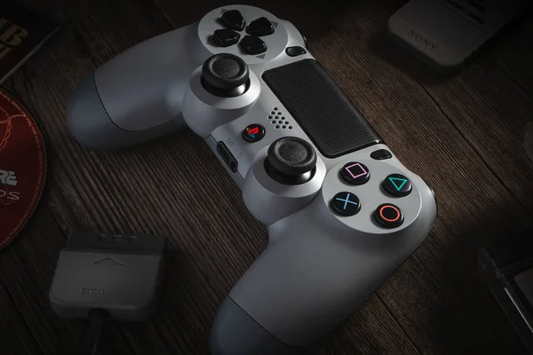 Одеса Україна Грудня 2019 Бездротовий Контролер Dualshock4 Playstation4 Gamepad Greine — стокове фото