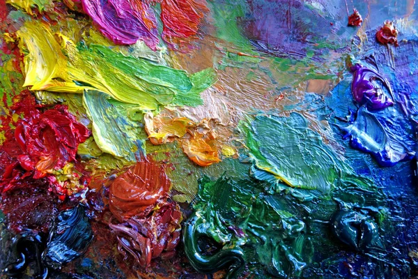 Color Paint Artist Backgruond Palette — Stock Photo, Image