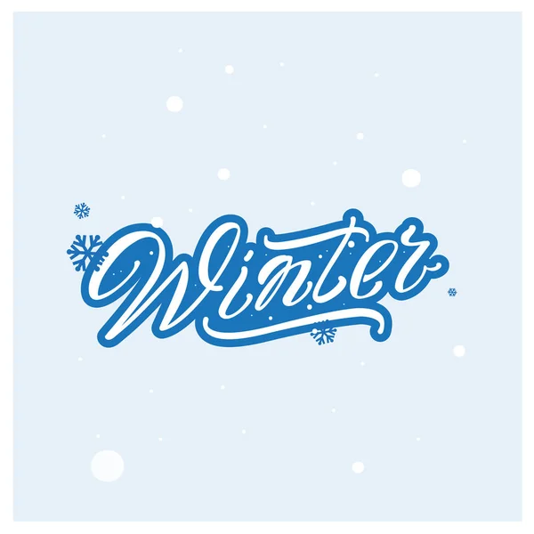 Inverno Lettering Neve Scritta Mano Nuovo Anno Natale Dicembre Gennaio — Foto Stock