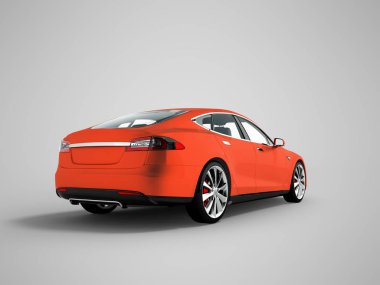 Seyahat seyahat ve şehir 3d portakal için elektrikli otomobil parçalamak