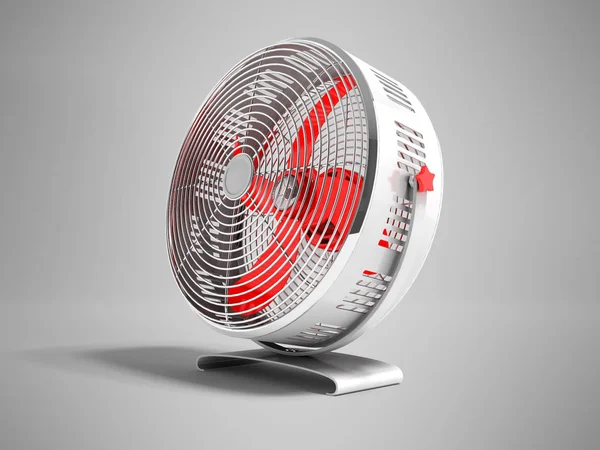 Moderner Elektrischer Ventilator Aus Der Hitze Des Linken Weißen Mit — Stockfoto