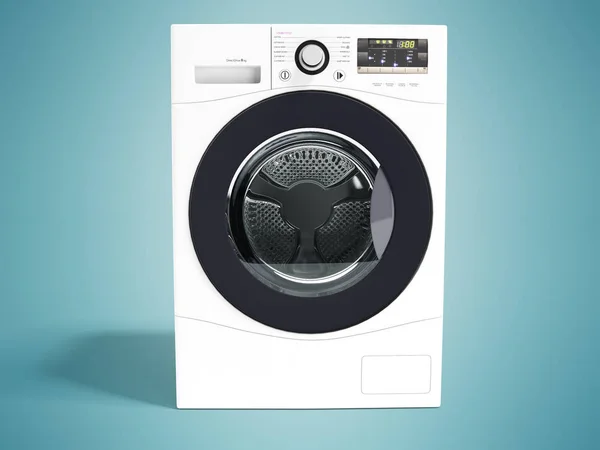 Modern Mencuci Otomatis Mobil Listrik Putih Dengan Ungu Inset Render — Stok Foto