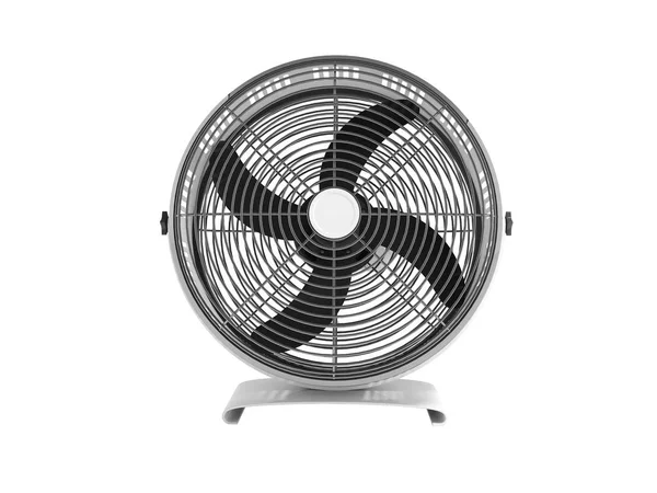 Grande Ventilador Para Grandes Edifícios Metal Com Uma Hélice Preta — Fotografia de Stock