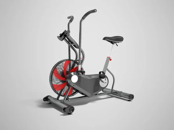 Simulador Ejercicio Bicicleta Deportiva Moderna Con Inserciones Rojas Representación Sobre —  Fotos de Stock