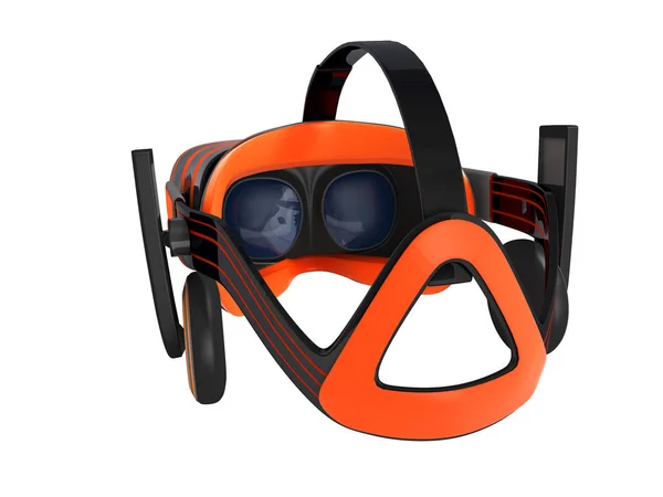 Современные очки виртуальной реальности с наушниками для 3D звука с — стоковое фото