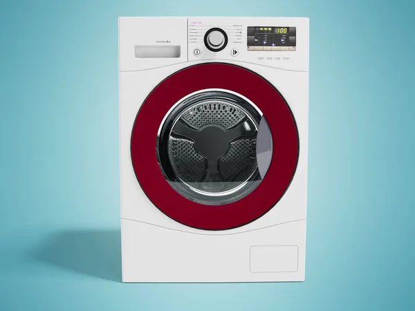 Modern tvätt automatisk elbil vit med röda skär i — Stockfoto
