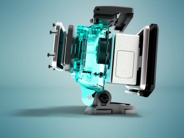 Modern eylem video kamera Ekstrem Sporlar için demonte bir 