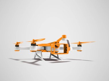 İç metin fütüristik kamera turuncu c ile modern dvd quadrocopter