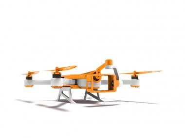 İç metin fütüristik kamera turuncu c ile modern dvd quadrocopter