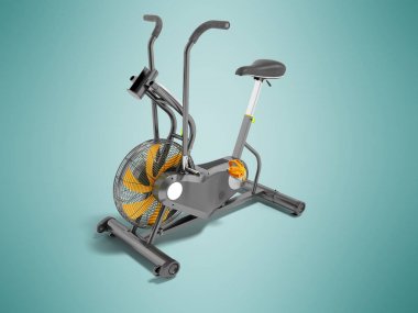 Modern spor Bisiklet stand ile Turuncu desenli gri egzersiz 