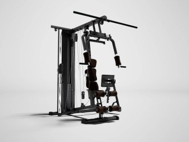 Eğitim Simülatörü kahverengi ekler 3d ren ile Modern siyah spor