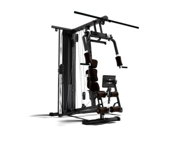 Eğitim Simülatörü kahverengi ekler 3d ren ile Modern siyah spor