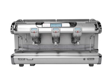 Üç ön görüş için profesyonel otomatik kahve makinesi.