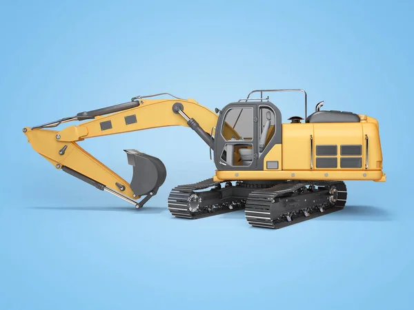 Konstruktionsmaskiner orange grävmaskin med vikt hydraulskaft — Stockfoto