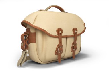 3d hazırlama kamera çantası gölgeli beyaz arkaplanı idare eder