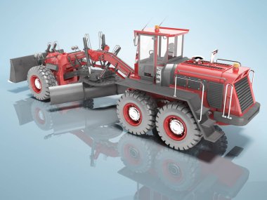 Yol arkasını hizalamak için kırmızı dereceli 3D görüntüleme mavi sırtlı