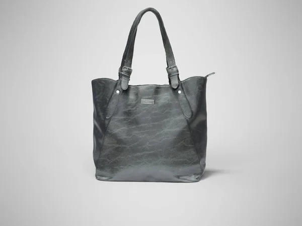 3Dレンダリングテクスチャバッグのための女性のための灰色の背景とともにshad — ストック写真