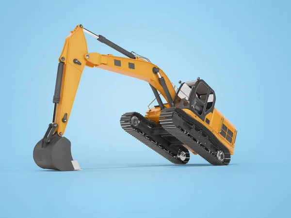 3d rendering concept work crawler excavator with hydraulic bucke — Stock Photo, Image