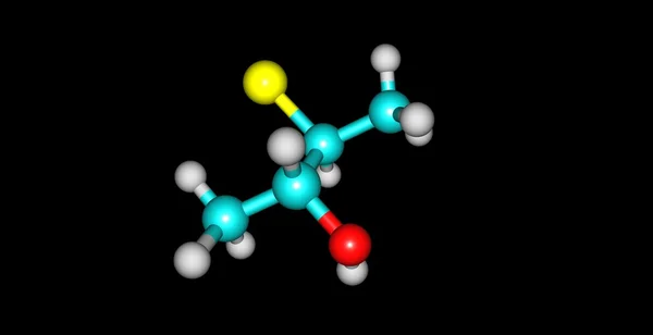 黒の免震 Bromobutanol 分子構造物 — ストック写真