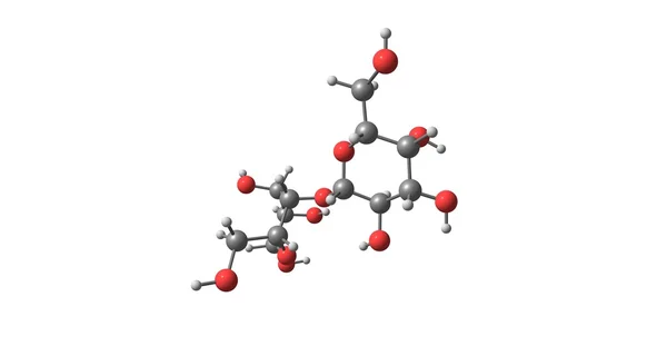 Structure moléculaire du lactose isolée sur blanc — Photo