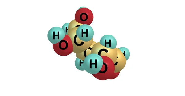 Ribose molecular structure isolated on white — Stock Photo, Image