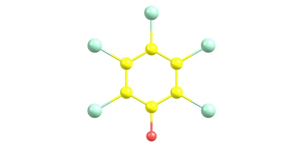 Structure moléculaire du pentachlorophénol isolée sur blanc — Photo