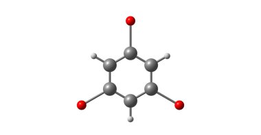 Beyaz izole 1,3,5-Tribromobenzene moleküler yapısı
