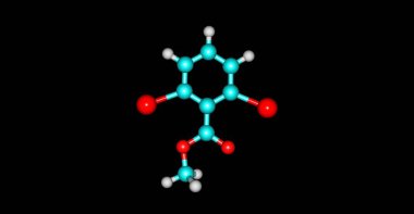 Metil 2,6-diiodobenzoate moleküler yapısı üzerine siyah izole