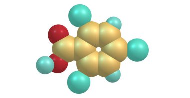 Beyaz izole 2,4,6-Tribromobenzoic asit moleküler yapısı