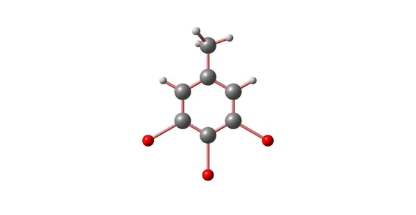 3,4,5-Tribromotoluene molekulární struktura izolované na bílém — Stock fotografie