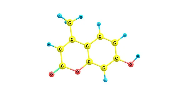 羟甲分子结构上白色孤立 — 图库照片