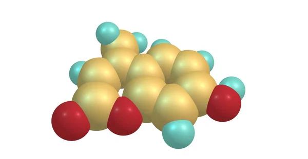 Hymecromone molekulare Struktur isoliert auf weiß — Stockfoto
